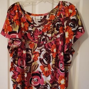 Como Women Pink/Brown Blouse 3X